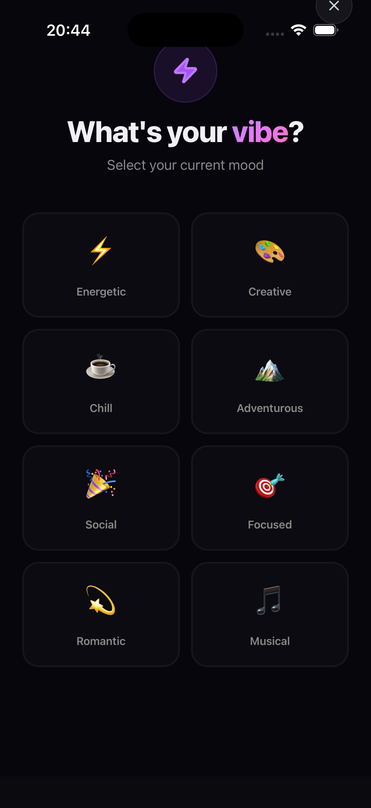 PULSE vibe picker